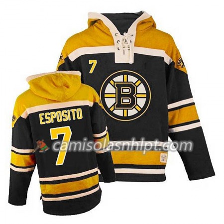 Camisola Boston Bruins Phil Esposito 7 Preto Sawyer Hoodie - Homem